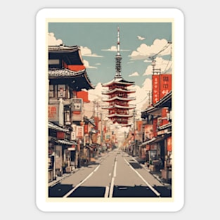 japan tokyo vintage travel tourism 13 Sticker